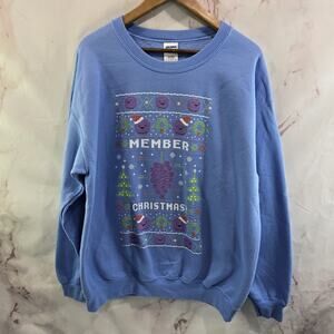 South Park Sweatshirt Mens Large Blue Member Berries Holiday Christmas